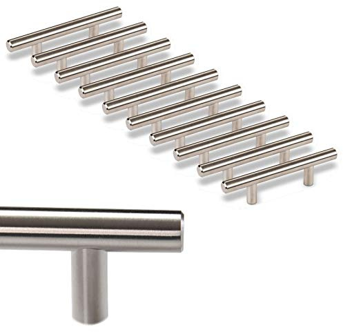 SOTECH 10 x Möbelgriff G6 BA 64 mm echt Edelstahl massiv Ø 12 mm | Stangengriffe Relinggriffe