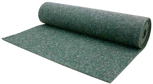 Nadelfilz MERLIN Bodenbelag 200x100 cm Grün | Robuste Auslegware mit 17dB Trittschallminderung | Stuhlrollengeeignet & farbecht | GUT-zertifizierter Nadelfilzboden für Büro Messe Hotel