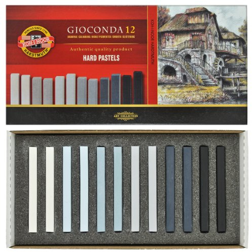 Koh-I-NOOR Gioconda – 12 quadratische Hard Pastels – Spezielle Shades. 8122 G