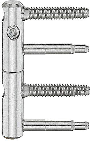 Gedotec Türband 2-teilig Einbohrband Zimmertür Türscharnier 3-DIM verstellbar für Holz-Innentüren | Band-Rollen ø 15 mm | Bandhöhe 92 mm | Scharnier 11R 15-000 | 1 Stück - Renovierend Eingangstüren