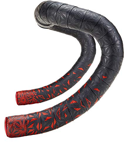 Supacaz Super Sticky Kush Lenkerband Star verblassen (rot Star verblasst mit Stecker rot)