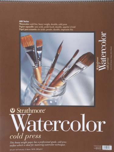 Strathmore P440-5 Watercolor Pad, 18x24 Wire Bound, 12 Sheets
