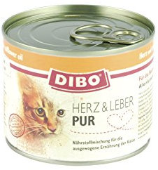 DIBO CAT Herz & Leber, 200g-Dose aus ausgesuchtem Fleisch hergestellt und mit Löwenzahn und Distelöl verfeinert