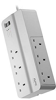 APC by Schneider Electric Surge Arrest Essential - PM6-UK (6 Outlets, Equipment Protection Policy 50.000 €), White
