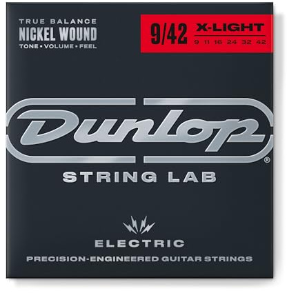 Dunlop Electric Guitar Strings Light Gauge 9-42 Nickel Plated Steel