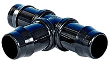 Pisces Barbed Hose 'T' Pond Tube Connector - 32mm x 32mm x 32mm - 3 Way Pipe Adapter