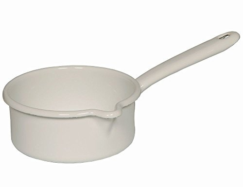 Riess Stielkasserolle mit großem Ausguss, Kasserolle, Ø 14 cm, 3/4 l, weiß