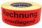 zega-labels Warnetiketten - Rechnung innenliegend - 500 Stück je Rolle - 150 x 50 mm - Versandaufkleber Papier Leuchtrot stark haftend