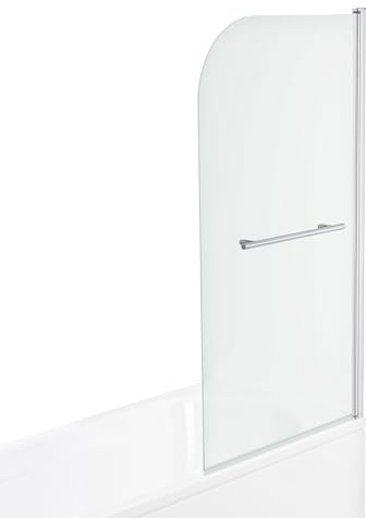 1000mm Modern Pivot Bath Shower Glass Screen Reversible Door Panel + Towel Rail