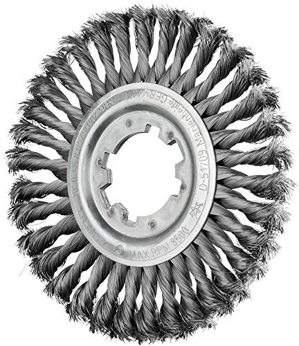 Pferd Cepillo de Alambre Redondo 200 millimeters, Ancho 16 millimeters, Alambre Trenzado Acero 0,35, Agujero 50,8 millimeters, Uso Estacionario