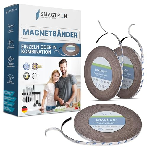 Magnetband mit 3M Kleber Kleberücken selbstklebend 10mm Typ B 5 Meter