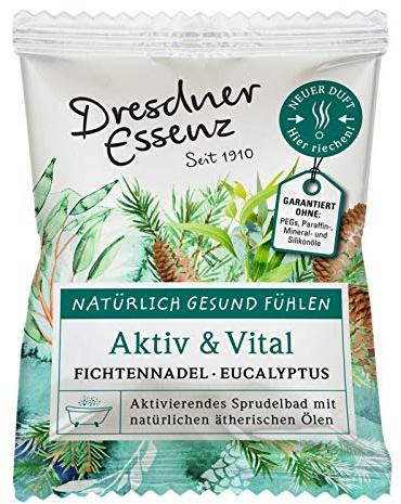 5-pack Dresden essens hälsobad bubbelbad aktiv och vital 5 x 70 g för 1 fullt bad badtillsats arombad