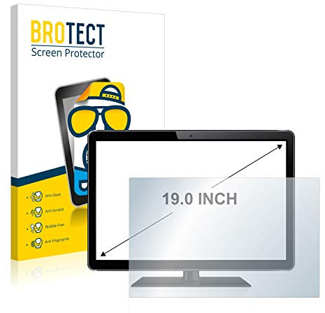 BROTECT Schutzfolie für Displays 19 (48.3 cm) [410.9x257 mm, 16:10] | Entspiegelnder Displayschutz Made in Germany Industrie-Monitore Matte Displayschutz-Folie Anti-Reflex Einfache Montage