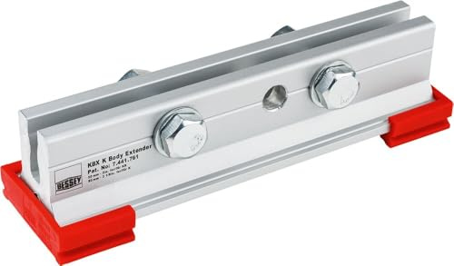 BESSEY Korpuszwingen Verlängerung KBX20 | passend für KRE/KREV | Ermöglicht Zusammenstecken von Korpuszwingen für größere Spannweiten und flexibles Arbeiten mit großformatigen Werkstücken