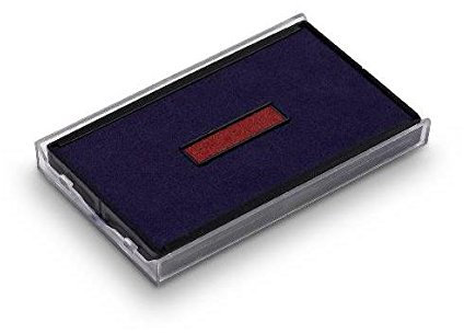 Trodat 10 Stück Kassetten Ersatz-Stempelkissen für Stempel 6/Quick/2 zweifarbig blau – rot