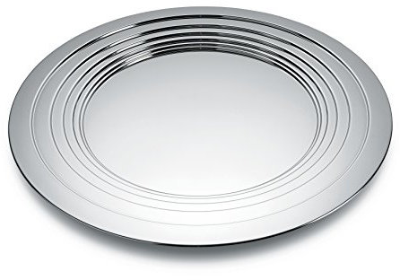 Alessi MDL03 Le cerchie Tablett/Tafelaufsatz - Edelstahl 18/10 glänzend poliert. Ø 48 cm