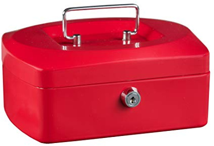 Idena 50029 - Caissette à monnaie 8, dimensions 205 x 160 x 90 mm, couleur rouge, 1 pièce