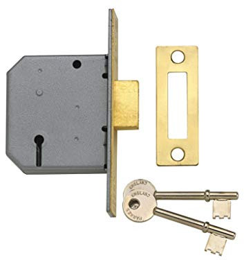 Yale Locks PM322PB30 3 Lever Mortice Dead Lock 80mm 3-inch - Polished Brass Finish