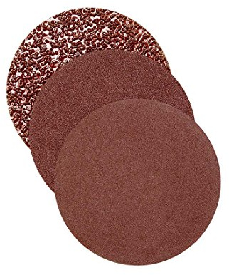 RETOL Dischi abrasivi velcrati, 115 mm, G100, p. levigabordi, corindone normale (50 Pz.)