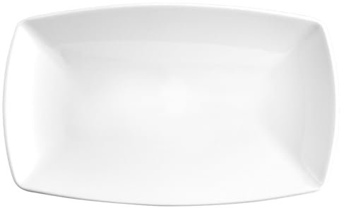 Saturnia 5611636 Tokio Piatto in Porcellana, Rettangolare, 36x21 cm, Bianco