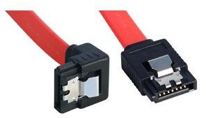 Lindy – Juego de 5 cables SATA interna con 1 conector acodado, trinquete 1 m