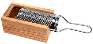 Berard 12990 Boite Parmesan avec Râpe Bois Beige 28 x 28 x 18 cm