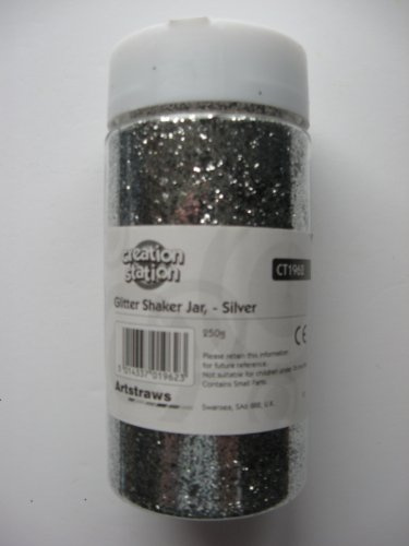 Creation Station Glitter-Streudose, 250 g, silberfarben