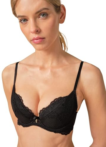 Gossard Superboost Plunge Black Lace Bra Plunge Women's Bra Black 30D