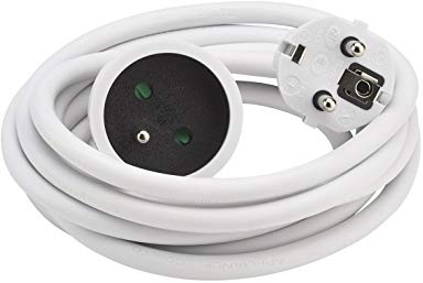 MultIPrise electrique - Prise MultIPle - Bloc MultIPrise - Rallonge electrique - Prolongateur - Prolongateur 3M Ho5Vv-F 3G1.5 Blanc - Debflex - 335531