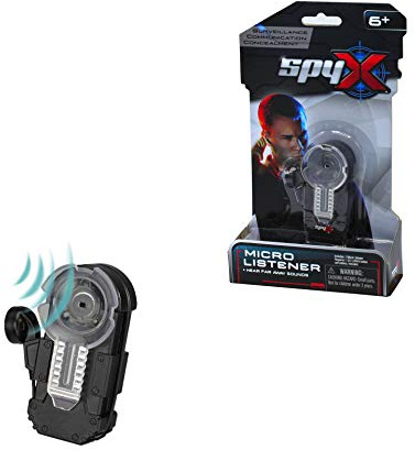 SpyX Micro Listener - Spy Toy Listening Device Clips to Your Pocket with Attached Ear Bud to Hear Secret Conversations. Perfect Addition for Your spy Gear Collection!