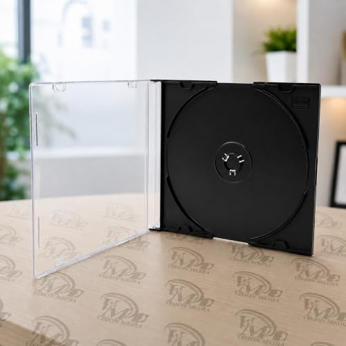 Vision Media 50 X Custodia Slim CD nero - 5.2mm Colonna vertebrale