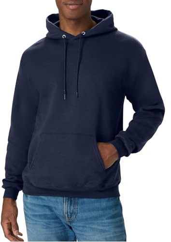 Hanes Herrtröja EcoSmart huvtröja, Marinblått Xsp, S