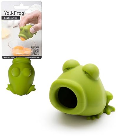 Peleg Design YolkFrog – Separador de Yema de Huevo de Silicona, Fácil de Usar y Apto para Lavavajillas – Perfecto para Cocineros y Reposteros, BPA Free