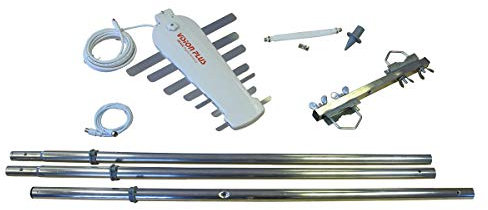 Vision Plus Image 620 4G Digital Directional TV Aerial, Jockey Wheel 3 Section Mast Kit and 5m Cable perfect for caravans,motor homes,boats etc