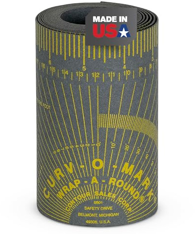 Jackson Safety CURV-O-MARK Wrap-A-Round Schweiß-/Rohrleitungs-Lay-Out-Lineal, extra groß (Länge: 2,7 m, Grau – 179 g, J1870 – Hochtemperaturanwendungen