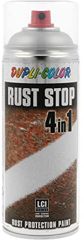 DUPLI-COLOR RUST STOP RAL 9006 Weißaluminium, seidenmatt Lack, Schutz 400 ml, Korrosionsschutz, schnelltrocknend, hohe Deckkraft