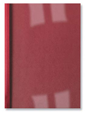 GBC | Lot de 100 Couvertures de reliure thermique LinenWeave A4 Rouge | Dos LinenWeave 240 g/m² et face PVC 150 microns | Tranche 3 mm – jusqu’à 30 feuilles | Réf. IB386510