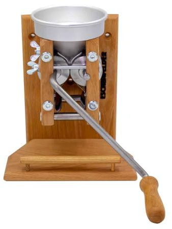 Eschenfelder Kornquetsche | Flocker | Wandmodell Alu- & Holz-Trichter | Flockenquetsche | Buche | made in Germany (Alu-Trichter)