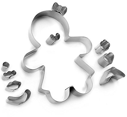 Ibili Set 10 Cortapastas Chica, Stainless Steel