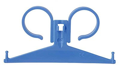 1x Behrend Bettbeutelhalter Kunststoff, Urin-Bettbeutel Halterung, Beutelhalter, blau Marke Carmesin