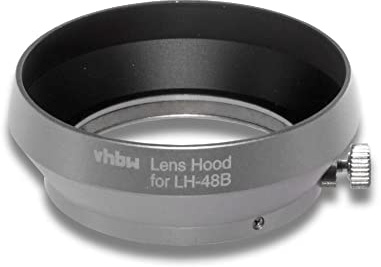 vhbw Paraluce compatibile con Olympus M. Zuiko Digital ED 1:1.8/17mm 46 mm obiettivo argento, metallo, rotondo, 6,8 cm - Sostituisce LH-48B