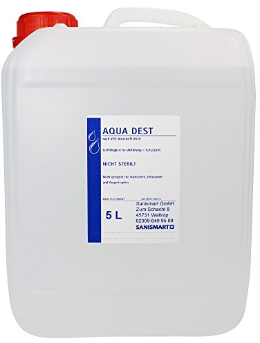 4 x Aqua Dest 5 L destilliertes Wasser