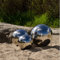 Köhko Boule décorative Bille en Acier Inoxydable Mat 3-58 cm Balle Flottante pour Jardin ou étang ø 4 cm