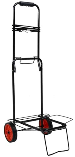 CHARLES BENTLEY Odyssey, Folding Trolley, Camping/Festival, Lightweight, 40kg Load Weight, Powder Coated Steel Frame, Ergonomic Handle, Foldable, Easy Clean, For Camping, Festivals (39x43x98cm)