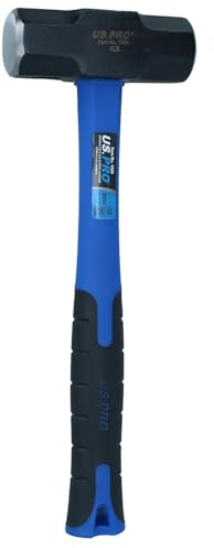 US PRO 1.8kg (4lb) Sledge Hammer Double face Head TPR Shaft 1666