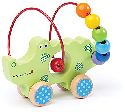 Bigjigs Toys Push Along Crocodile Bead Frame