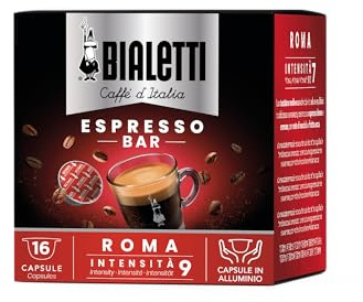 Bialetti Caffè d'Italia Roma, Capsule Espresso, Gusto Intenso, 16 Capsule