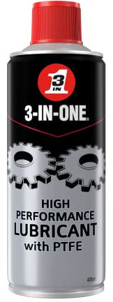3-IN-ONE High Performance Lubricant with PTFE 400ml - drives out moisture, reduces friction with long lasting protection