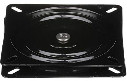 Attwood 17720 Seat Swivel, for Boat Seat, 6 ¼ Inches, 0-Degrees Tilt, Steel, Black Power Coated