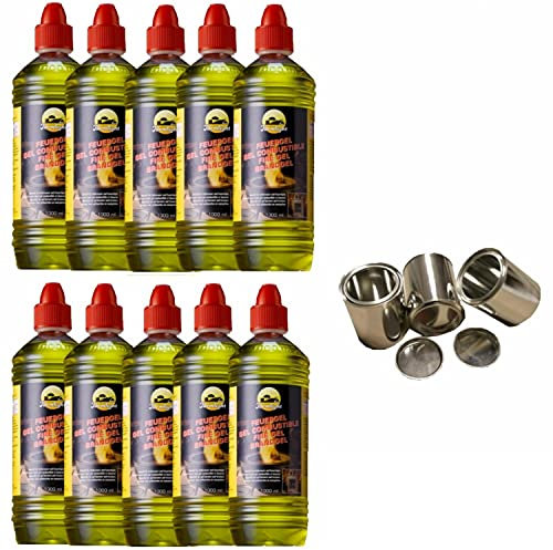10 litri combustibile Gel - In 1 litri-bottiglie + 3 Gel combustibile lattine (per 0, 5L - vuoto)